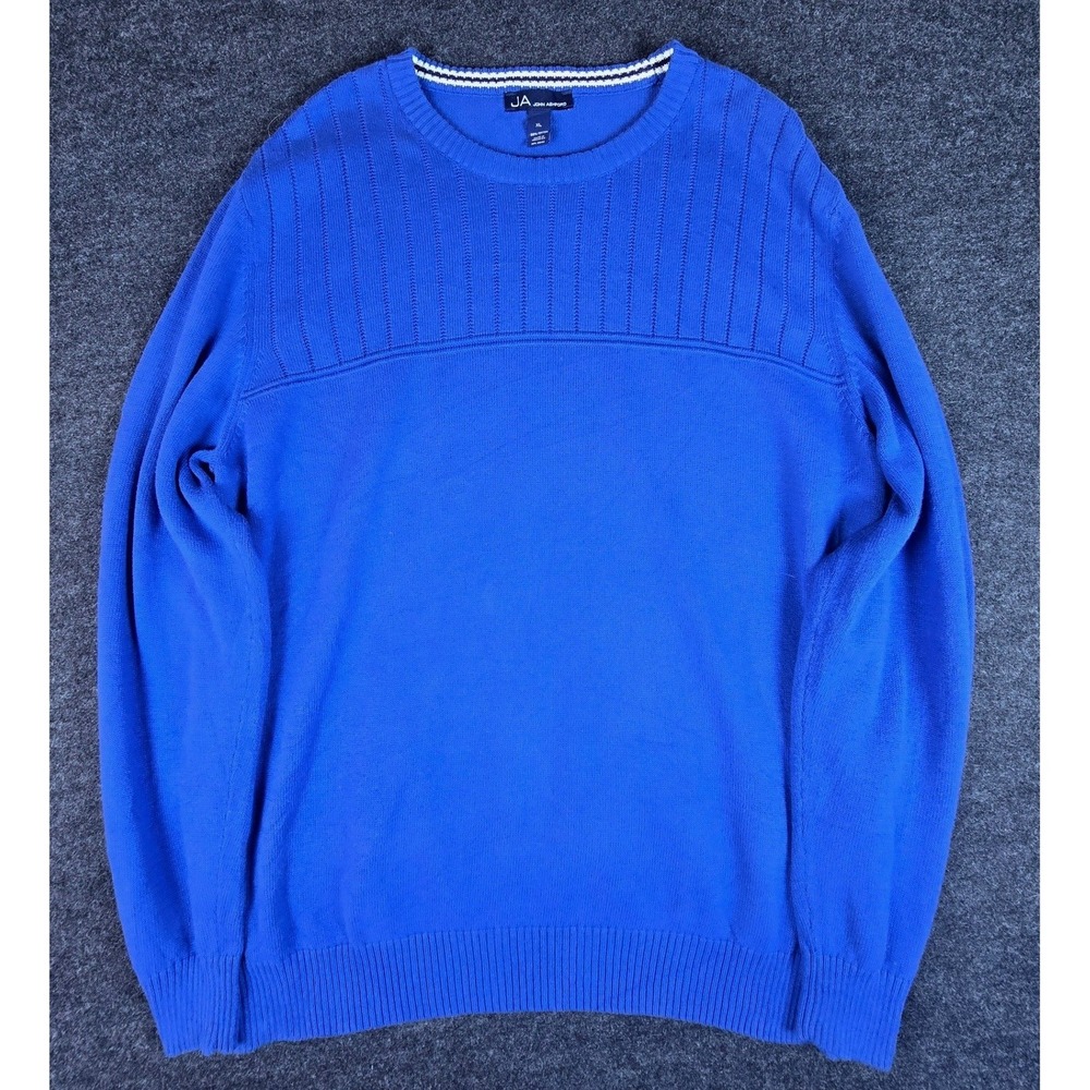John Ashford Men's Bright Blue Crewneck Sweater Business Casual Preppy Size XL